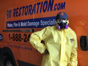 hazmat-suit-911-restoration-water-damage-van