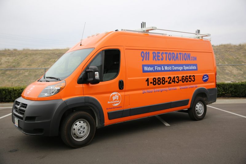 water damage and mold removal van